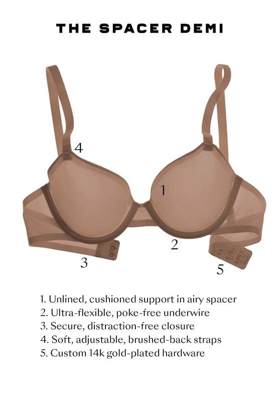 NWOTD CUUP 38G The Demi Modern T Shirt Ivory Bra Lightly Padded 130140