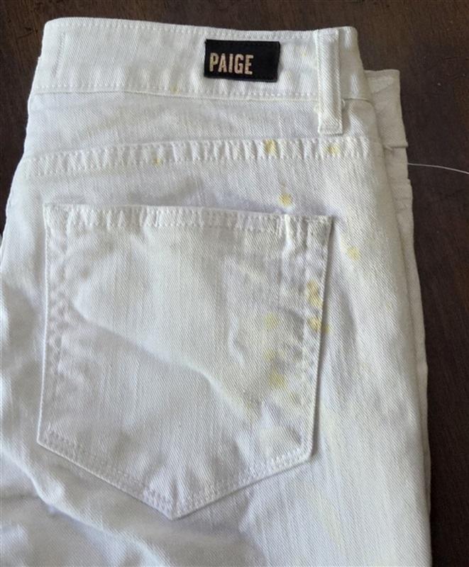 NWOT PAIGE 28 Van Gogh Verdugo Distressed Paint Splatter 5 Pocket Jeans 130153