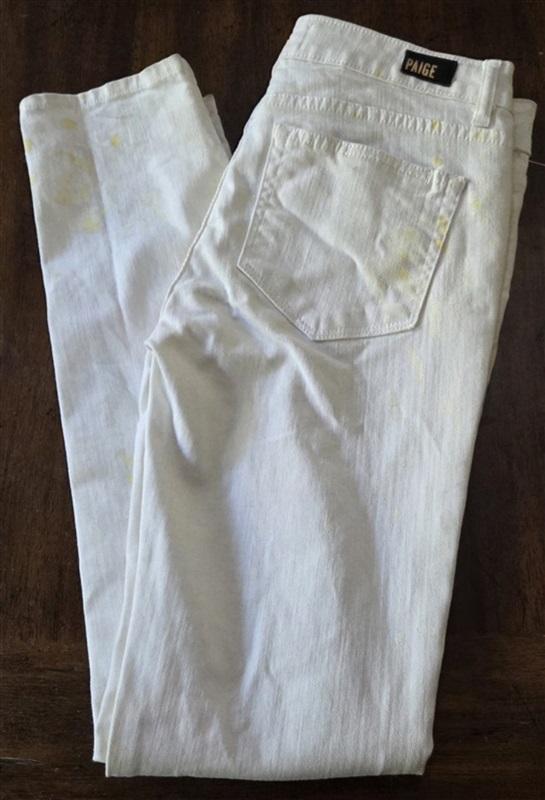 NWOT PAIGE 28 Van Gogh Verdugo Distressed Paint Splatter 5 Pocket Jeans 130153