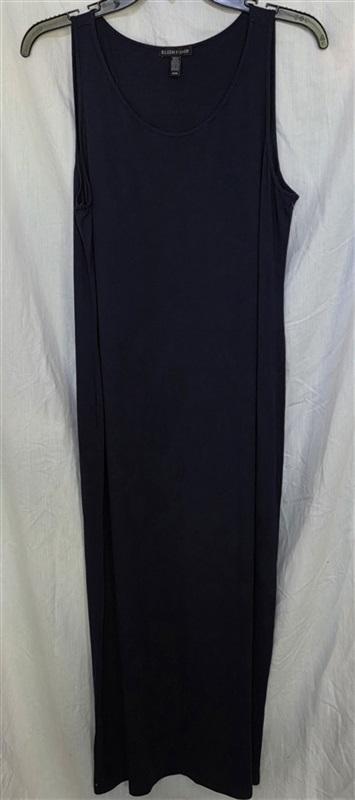 NWOT Eileen Fisher Stretch Knit Scoop Neck Tank Dress Navy Blue 130154