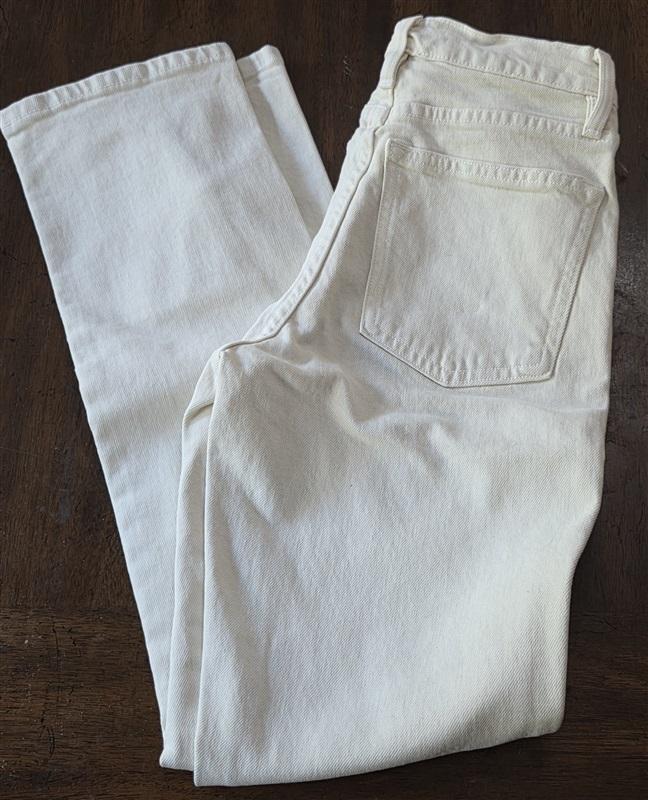 NWOT A Piece Apart 23 Camilla Jeans Ecru Denim 130156