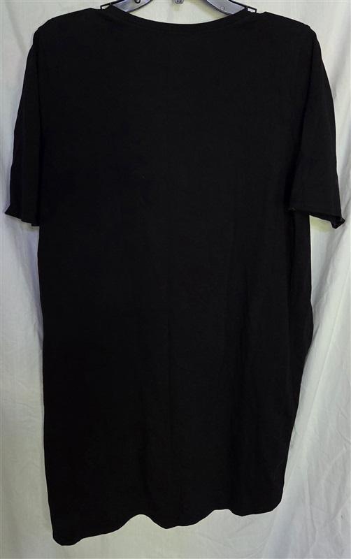 NWOT Eileen Fisher M Cotton Blend Scoop Neck Mini Dress Black 130158