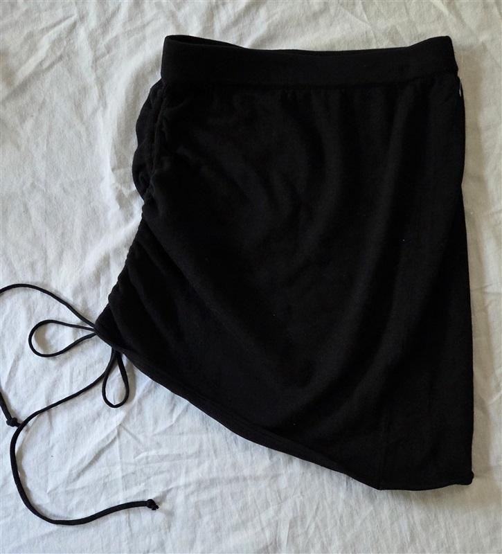 NWT Modern Citizen M Ruched Side Black Mini Skirt Sea Wool 130164