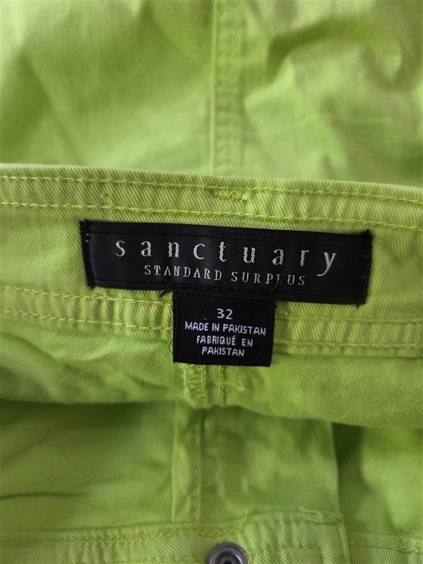 NWT Anthropologie Sanctuary 32 Lime Green Cargo Skort Belt 130165