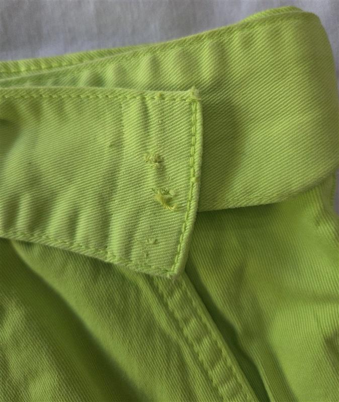 NWT Anthropologie Sanctuary 32 Lime Green Cargo Skort Belt 130165