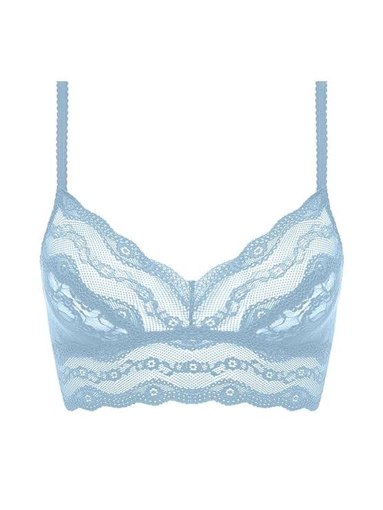 NWT Wacoal b.tempt'd M 910182 Lace Kiss Blue Bralette 130179