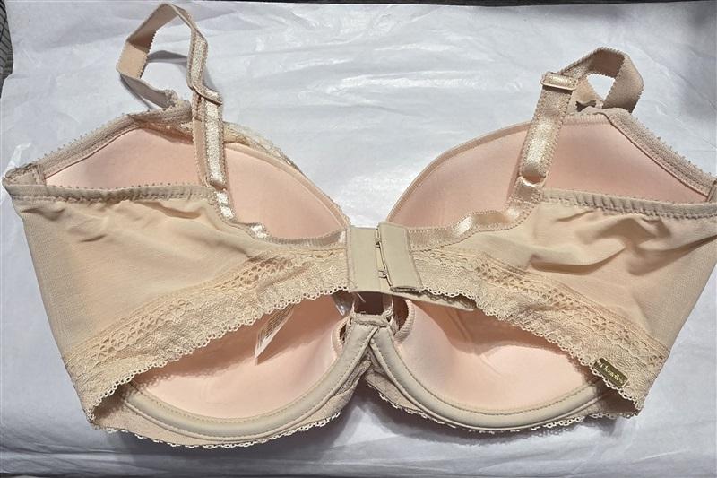 NWOT Chantelle 32DDDD Festivite Contour Plunge Bra 3682 Beige Lace 130183