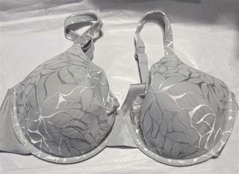 NWOT Bali 40C Beauty Lift No Show Support Tailor Underwire Bra 0085 Gray 130190