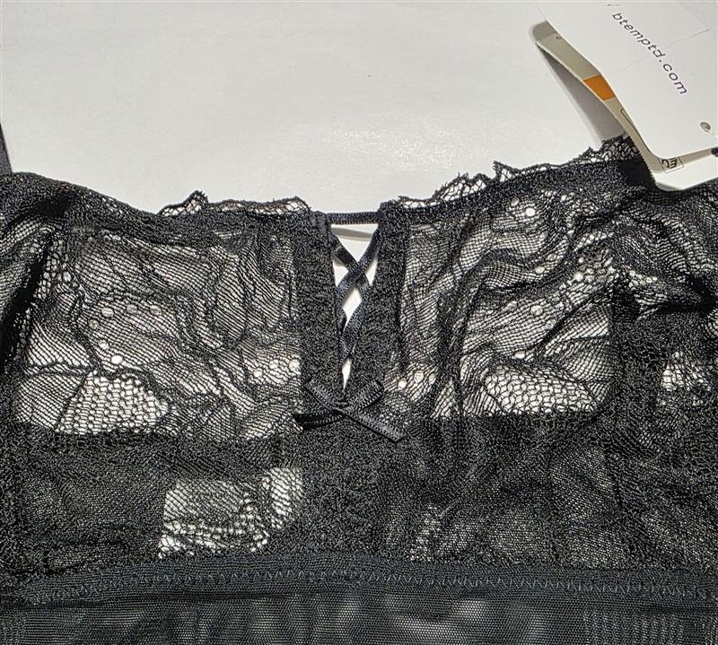 NWT B.Tempt'd S b.gorgeous Chemise 914236 Black Sheer Lace Baby Doll 130191