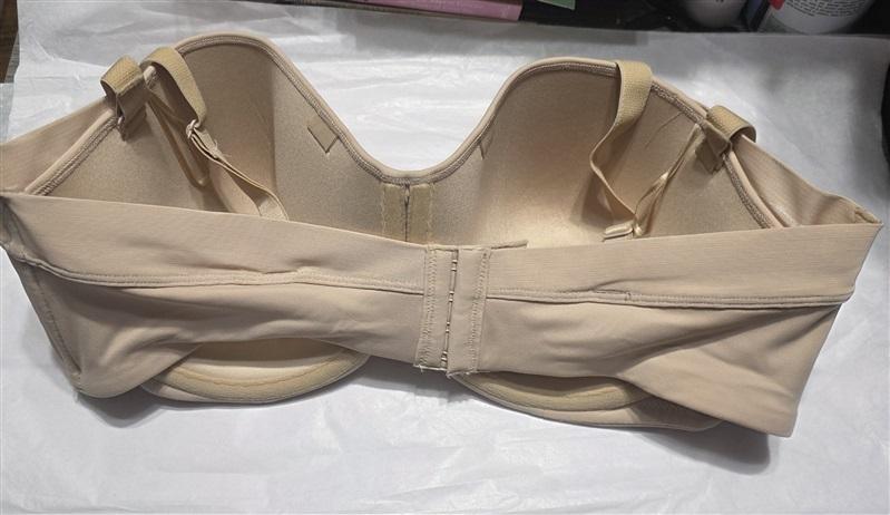 NWOT Bali 42C One Smooth U Strapless Multiway Smoothing Bra 6562 Beige 130197