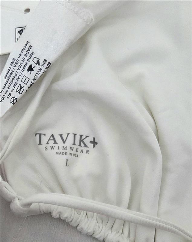 NWT Tavik L String Adjustable Triangle Bikini White Swim Top 130218