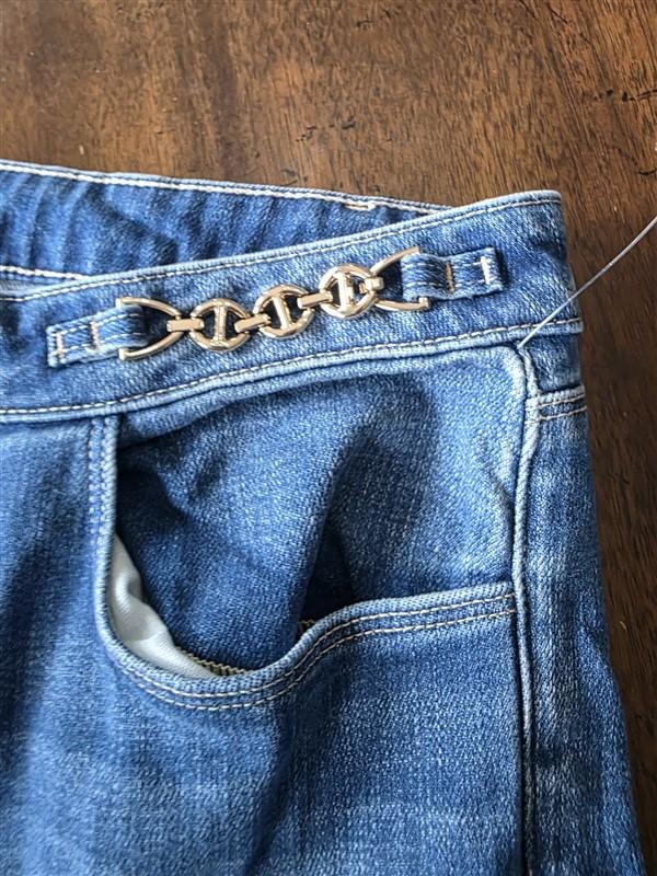 NWOT l'Agence 32 Ruth High Rise Straight Gold Chain Jeans 130220