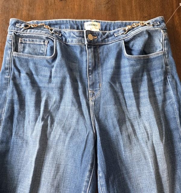 NWOT l'Agence 32 Ruth High Rise Straight Gold Chain Jeans 130220