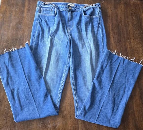 NWOT l'Agence 32 Ruth High Rise Straight Gold Chain Jeans 130220