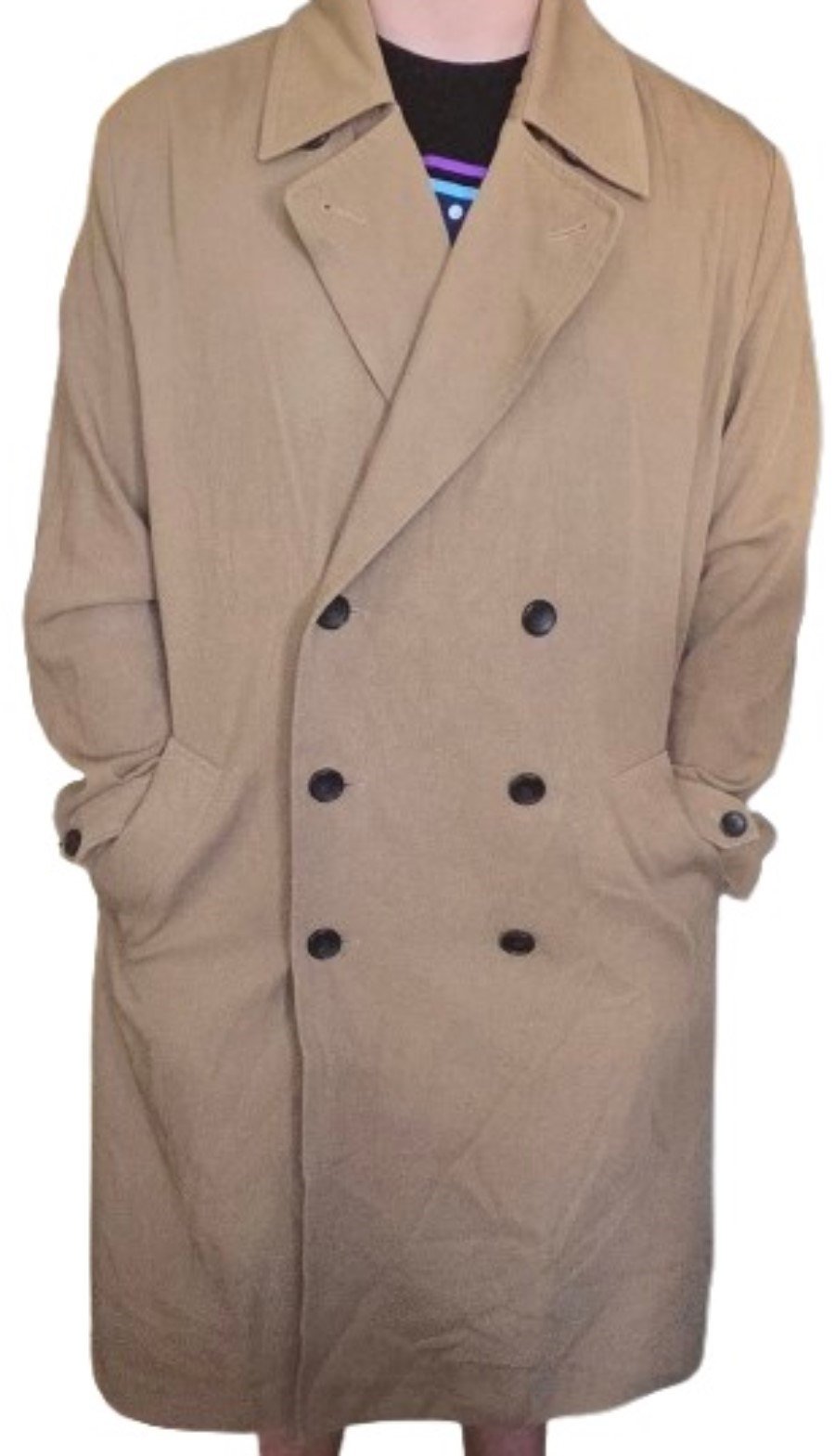 NWOTD Vince L Men's Italian Cotton Double-Breasted Trench Coat 130221