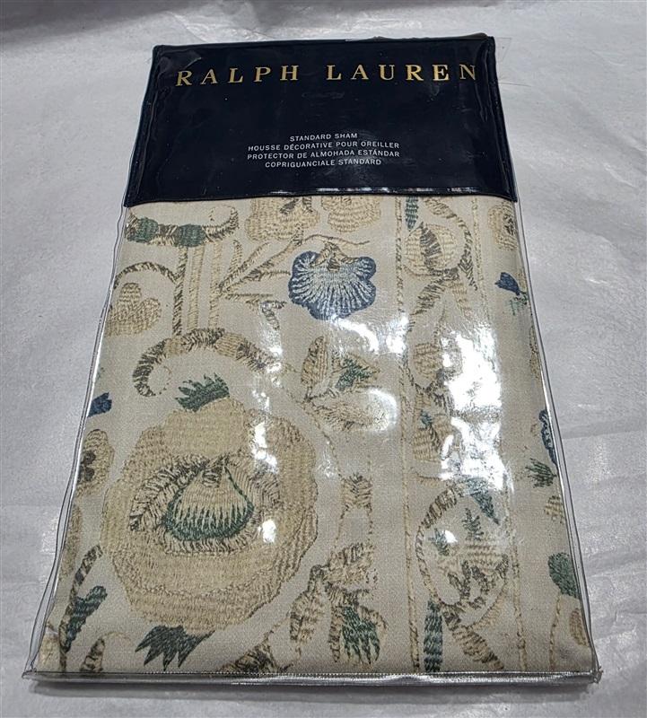 NWT Ralph Lauren Beige Standard Sham Cassandra Constantina Collection 130223