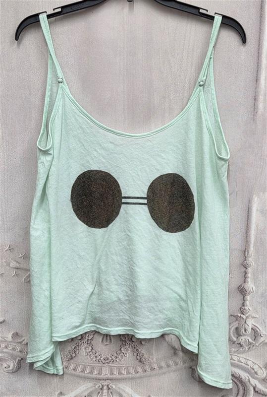 NWT Wildfox M Round Sunglasses Lyla Swing Tank Green 130236