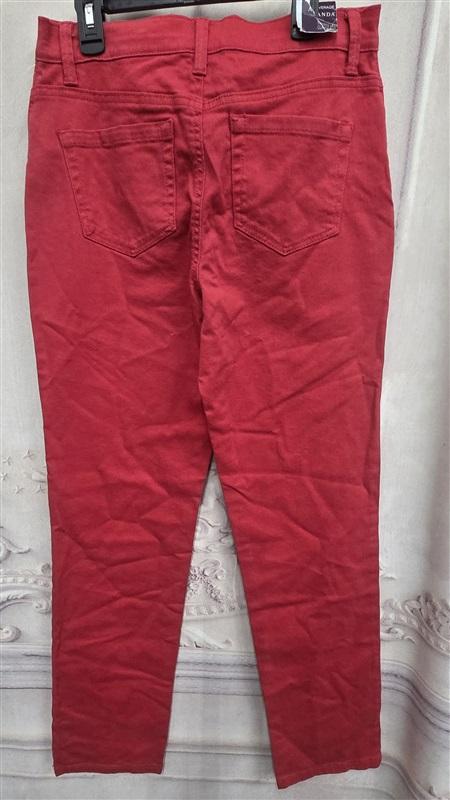 NWT Gloria Vanderbilt 4 Average Amanda Tapered Leg Red Jeans 130238