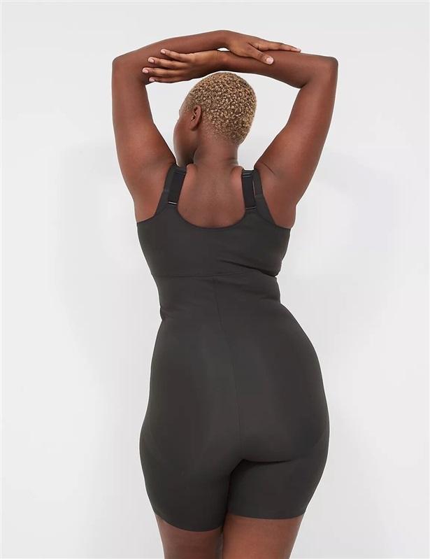 NWOT Cacique 18/20 Open Bust Thigh Shaper Black 130240