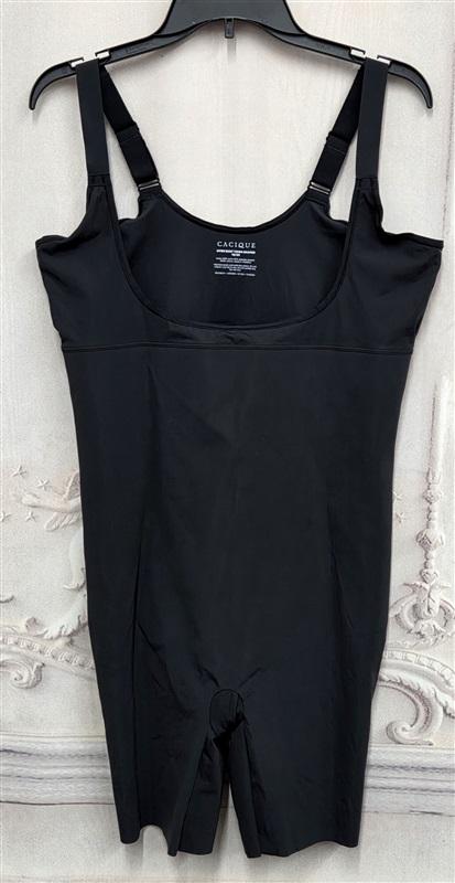 NWOT Cacique 18/20 Open Bust Thigh Shaper Black 130240