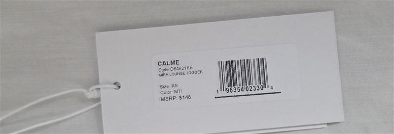 NWT Calme XS Mira Gray Drawstring Sweatpants 130260