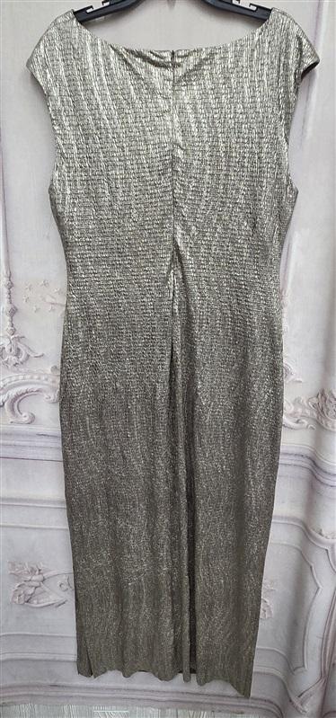 NWT Connected Apparel 16 Cowl Neck Gold Evening Gown Midi Dress 130262