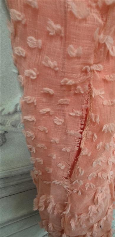 NWT Cupio 3X Crew Neck Ruffle Hem Drop Waist Dress Peach Pink 130264