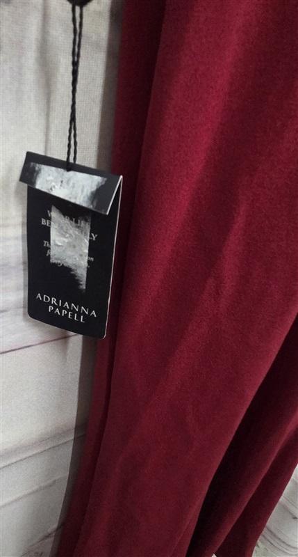 NWT Adrianna Papell 2 Red Crepe Tuxedo Evening Gown Long Double Breasted 130265
