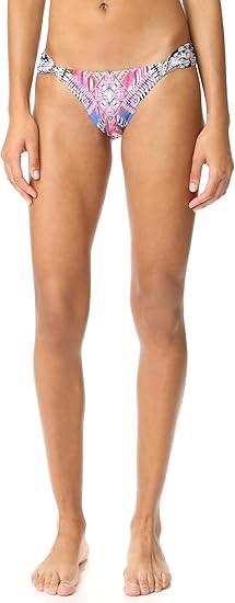 NWT Pilyq PQ S Hindi Fanned Teeny Bikini Swim Bottoms Pink Black Blue 130276