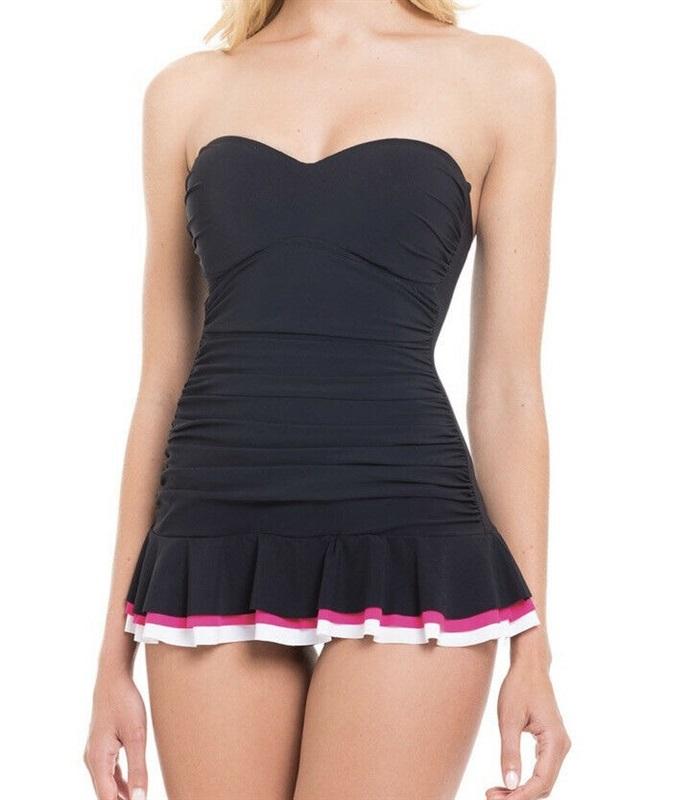 NWT Profile by Gottex 10 Tutti Frutti Tummy-Control Swim dress 130281