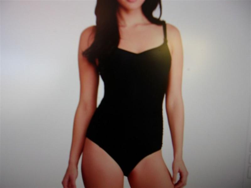 NWT Panache 34HH Anya Underwire Black 1pc Balconette Swimsuit 130282