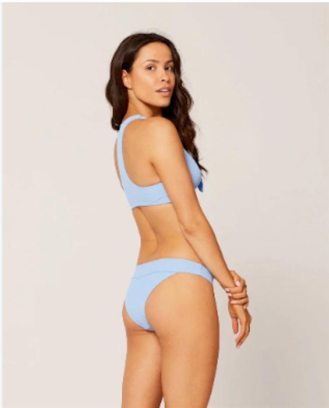 NWT L*Space Tara Large Cream Bow Keyhole Bikini Swim Top 130285