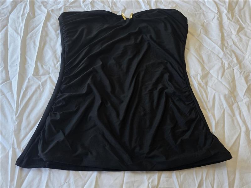 NWT Calvin Klein M Bandeau V Neckline Bandeau Tankini Swimsuit 130294