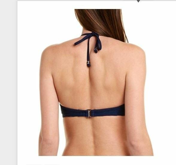 NWT Shoshanna Waterbury B Cup Solid Halter Underwire Bikini Swim Top 130311