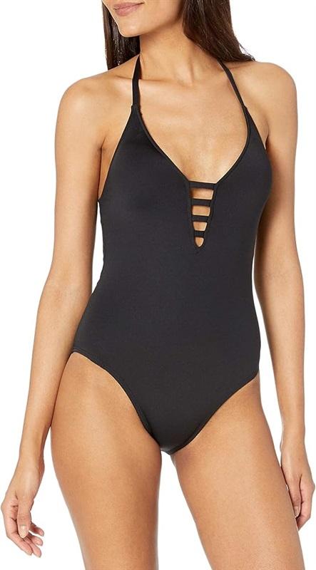 NWT La Blanca 6 Strappy Keyhole Halter Mio 1pc Swimsuit 130312