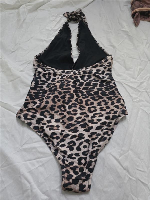 NWOT Ganni 2 Twist Front Deep V Halter ONE-PIECE Black Swimsuit 130323