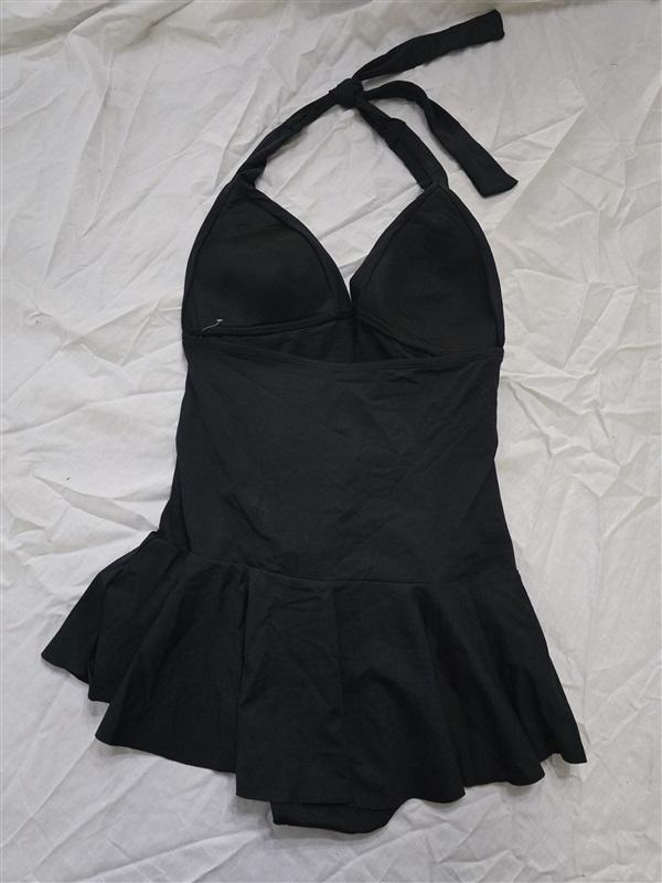 NWOT Chaps by Ralph Lauren 8 Plunge 1PC Halter Swim Dress 130336