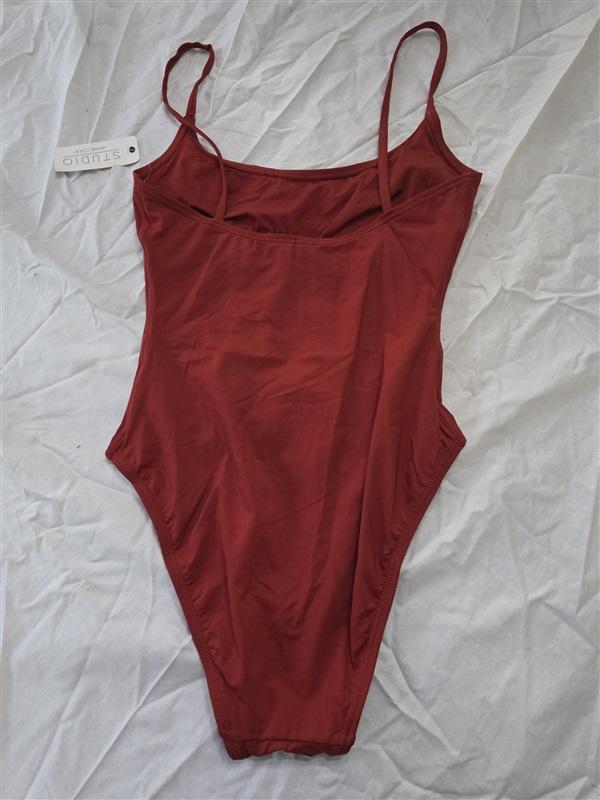 NWT Anne Cole Maillot SZ 6 Solid red One-Piece Swimsuit 130338