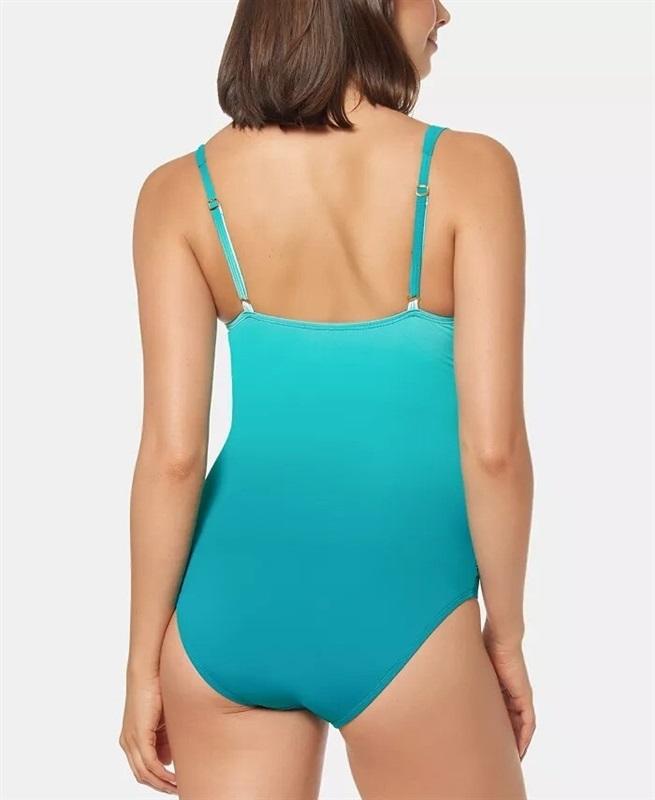 NWT Bleu Rod Beattie 8 Sea Dive Ombre Bandeau Mio 1PC Swimsuit130348