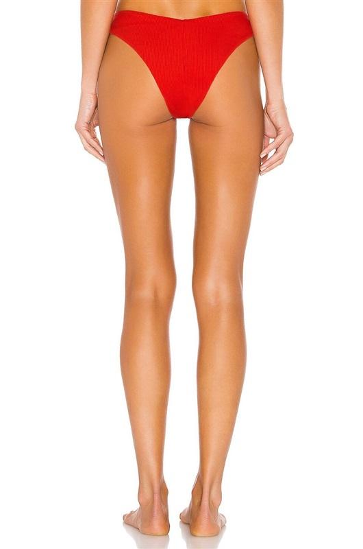 NWT Onia S Carmen Bikini Bottom Red Cheeky Coverage 130354