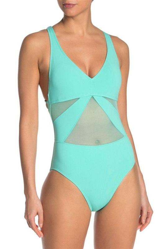 NWT Bleu Rod Beattie 12 Don't Mesh With Me Cross Back 1PC White 130357