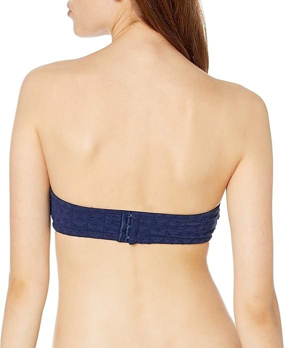 NWT Shoshanna B Bandeau Bikini Swim Top Twist Blue Eyelet 130375