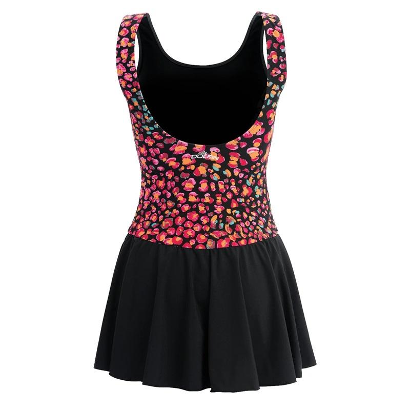 NWOT Dolfin 12 38 Jag Colorblock Black Floral Swimdress 130382