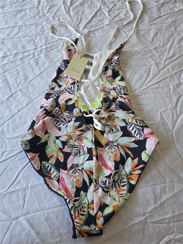 NWT Maaji L Black Forest Reversible Floral 1PC Swimsuit 130390