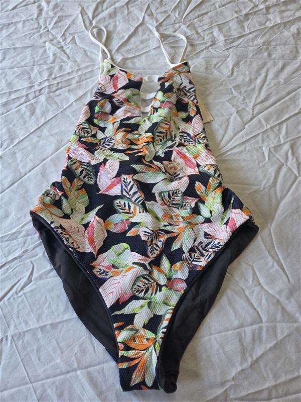 NWT Maaji L Black Forest Reversible Floral 1PC Swimsuit 130390