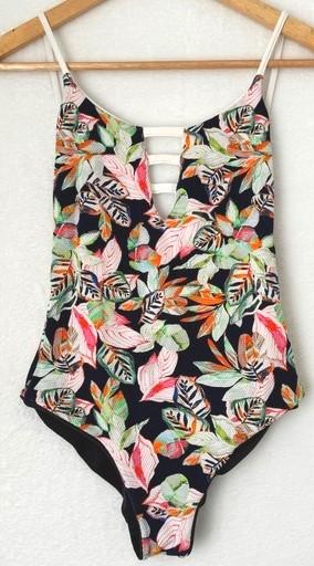 NWT Maaji L Black Forest Reversible Floral 1PC Swimsuit 130390