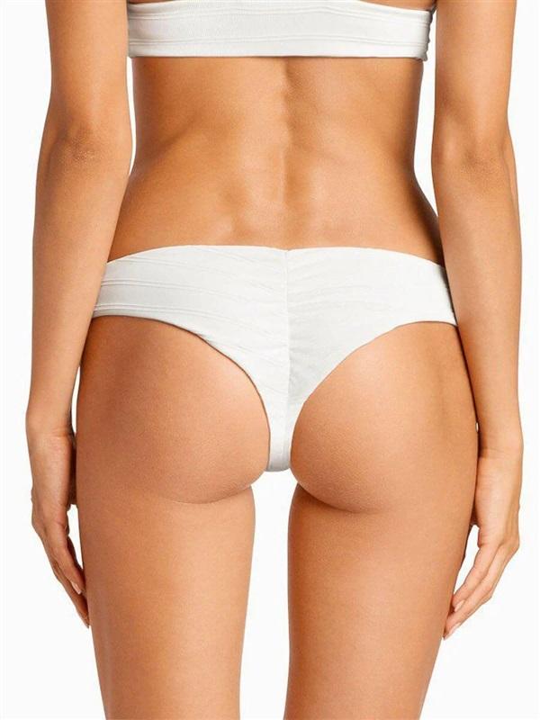 NWOTD Boys & Arrows Clairee Salt White Bikini Swim Bottom 130397