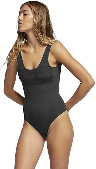 NWOT Hurley S Quick Dry Block Party Bodysuit Olive Green Black 130398