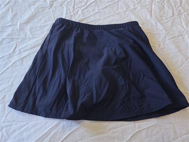 NWOT Swimsuits For All 8 Swim Skirt Skort Side Slit Blue Swim bottom 130409