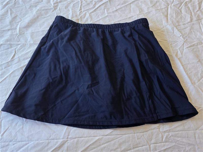 NWOT Swimsuits For All 8 Swim Skirt Skort Side Slit Blue Swim bottom 130409